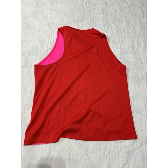 SLAZENGER Sleeveless GOLF 1/4 ZIP POLO SHIRT TOP Pink RED SIZE XXL - Picture 2 of 3
